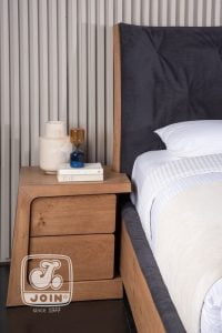 πολυτελές κρεβάτι με ύφασμα βελουτέ στο κεφαλάρι Φιλύρα Rustic Join 2