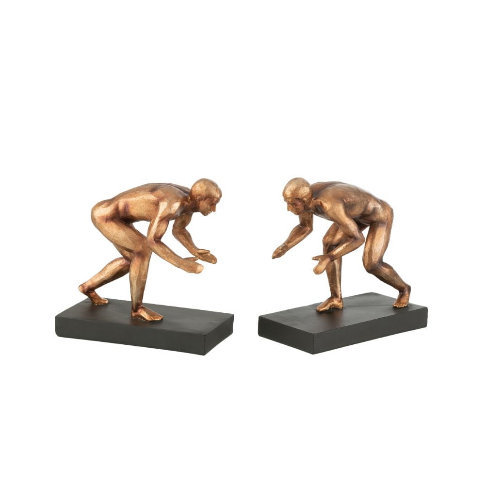 S 2 Bookend Sportsman Poly Bronze