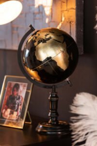 Λεπτομέρειες Globe On Foot Wood BlackGold Medium